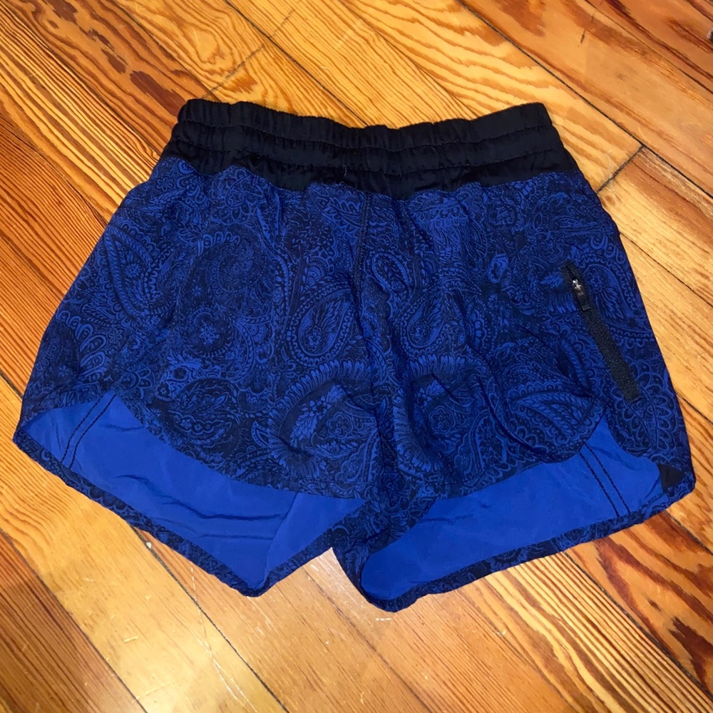 Lululemon Blue Paisley Pattern Shorts
